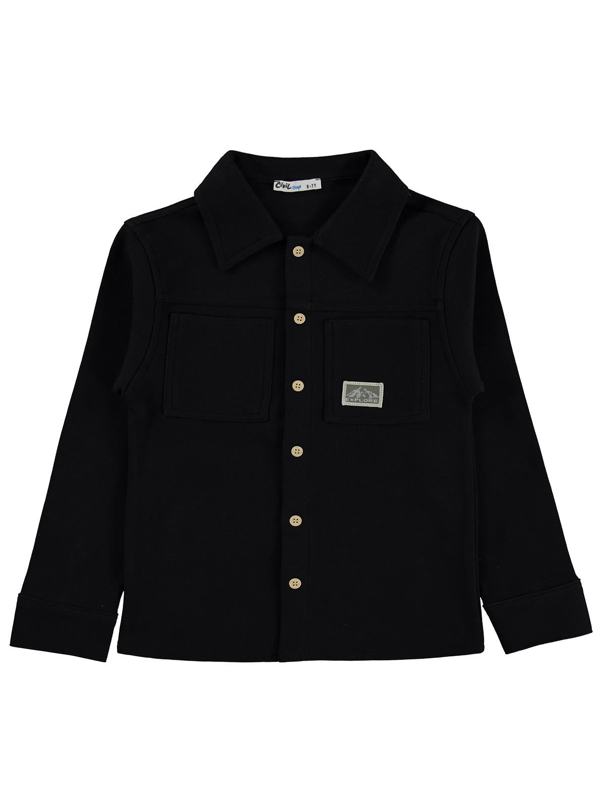 Civil Boys Basic 6-9 Yaş Gömlek - Siyah