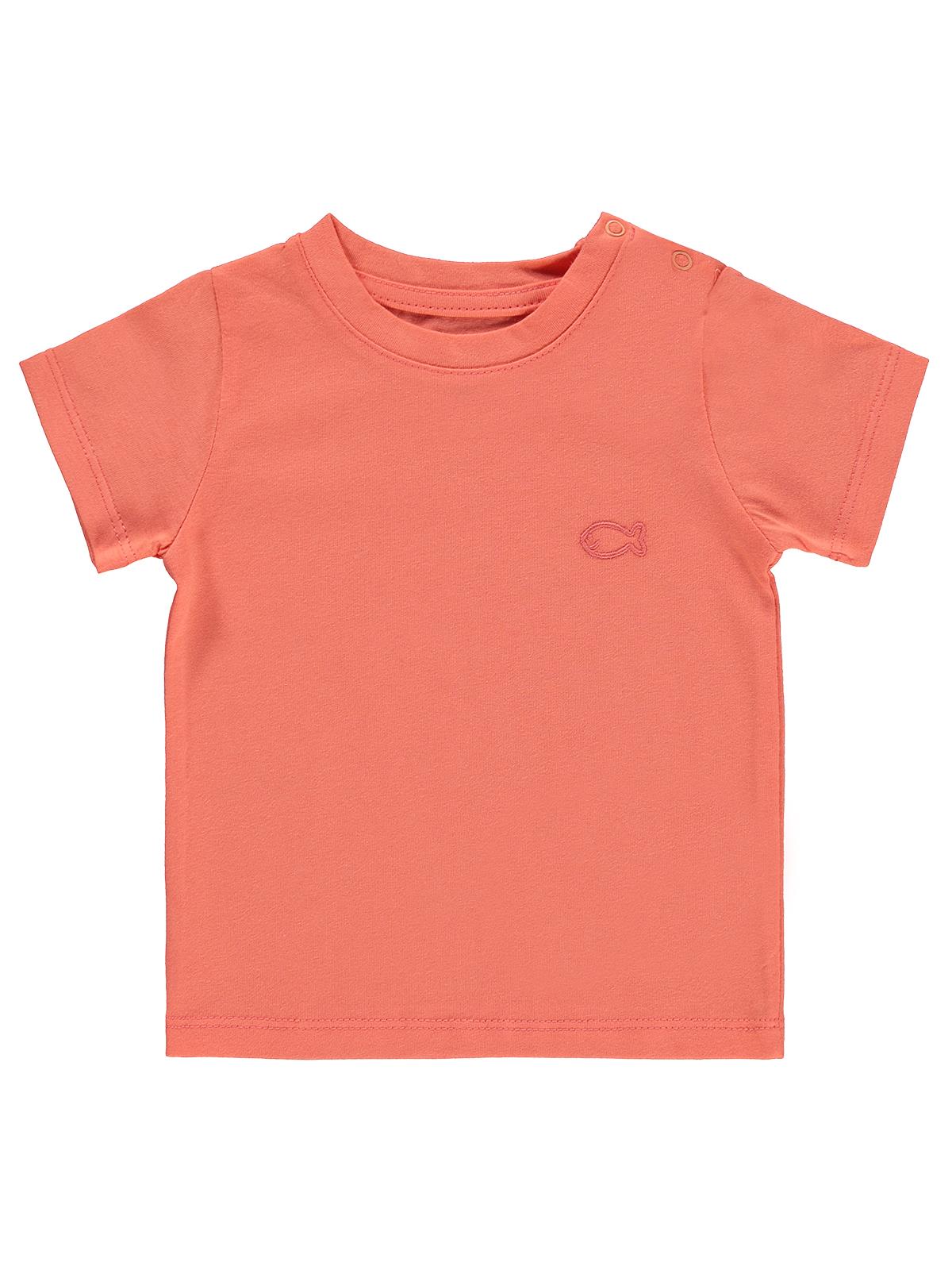 Civil Baby Balık Nakışlı 6-18 Ay Tişört - Mavi