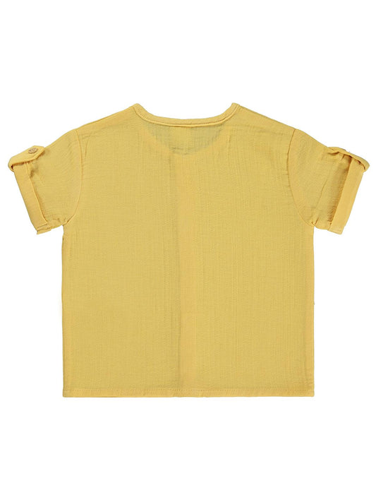 Civil Baby Müslin Kısa Kol 6-18 Ay Gömlek - Hardal