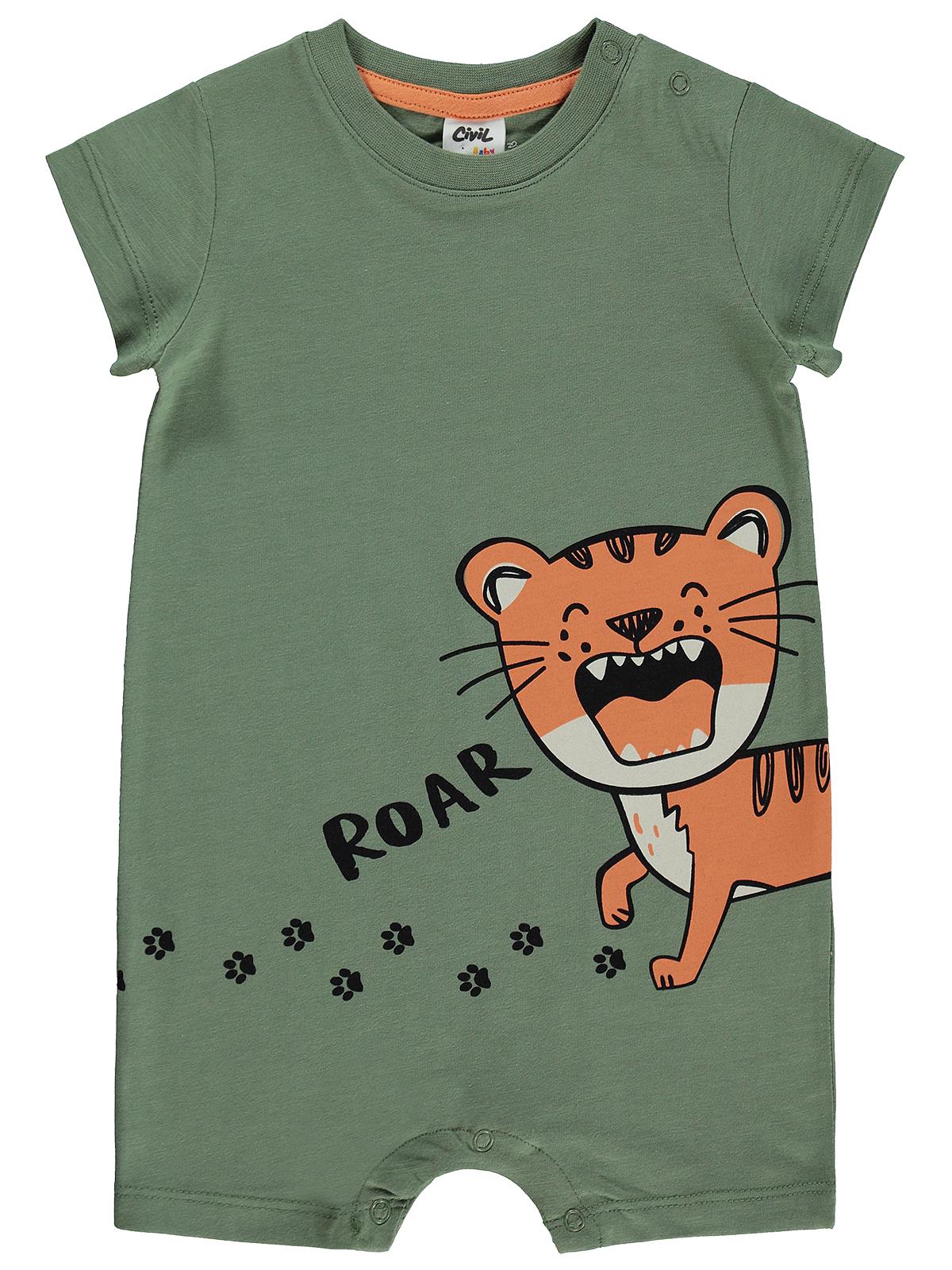 Civil Baby Roar Baskılı 6-18 Ay Tulum - Haki