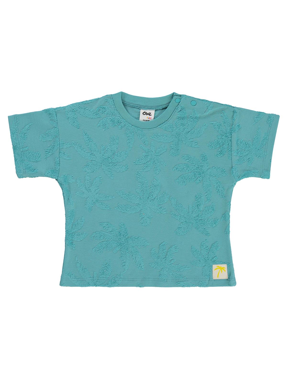 Civil Baby Palmiye Kabartmalı 6-18 Ay Tişört - Bej