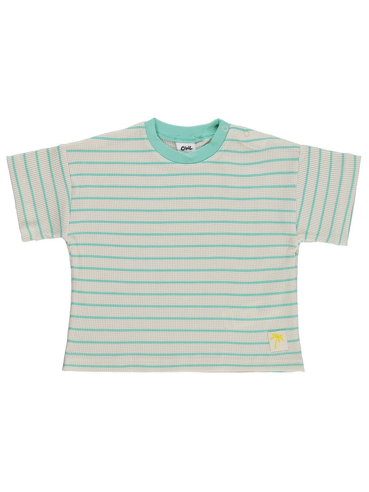 Civil Baby Çizgili 6-18 Ay Tişört - Bej