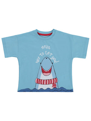 Civil Baby Nice To Eat You Baskılı 6-18 Ay Tişört - Mavi