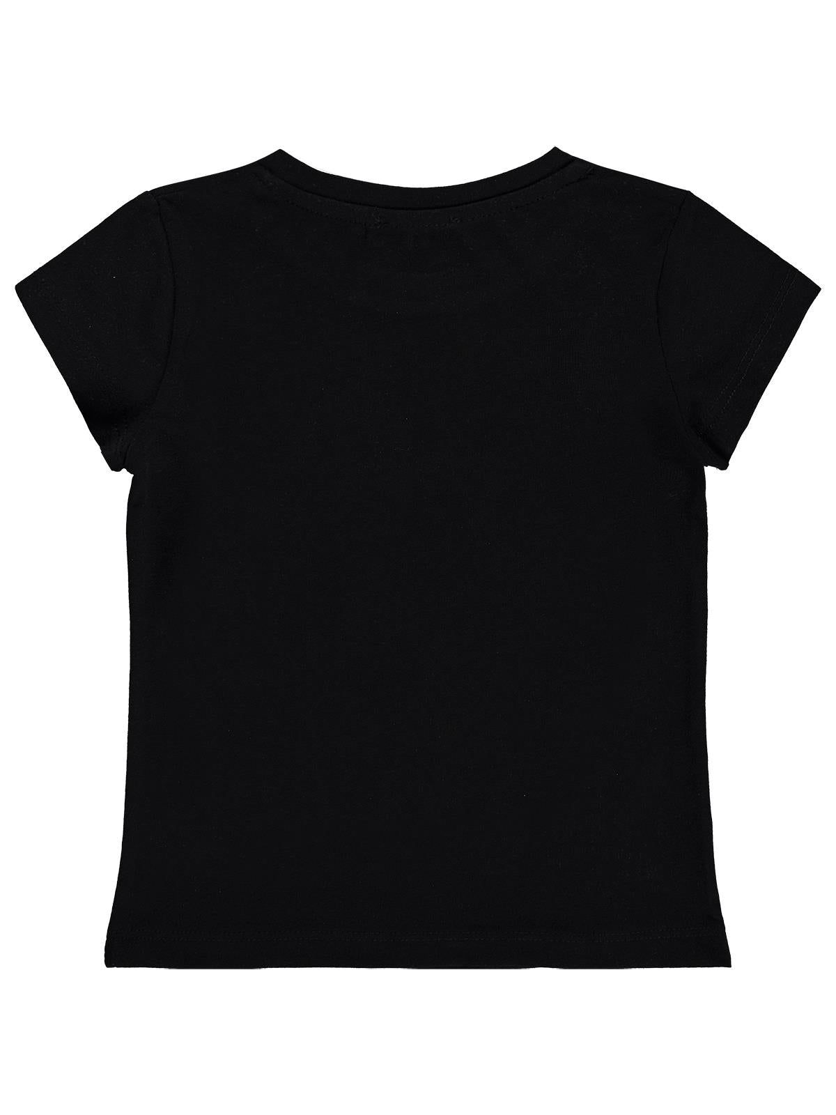 Civil Girls Shine Baskılı 2-5 Yaş Tişört  - Siyah