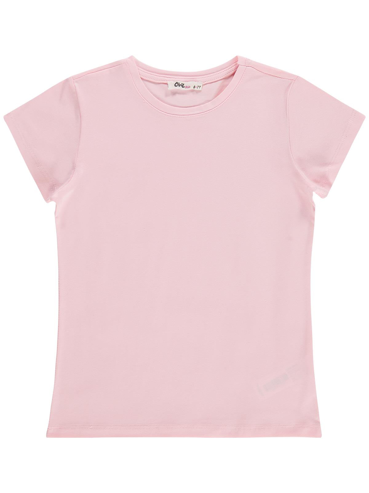 Civil Girls Basic 6-9 Yaş Tişört - Pembe
