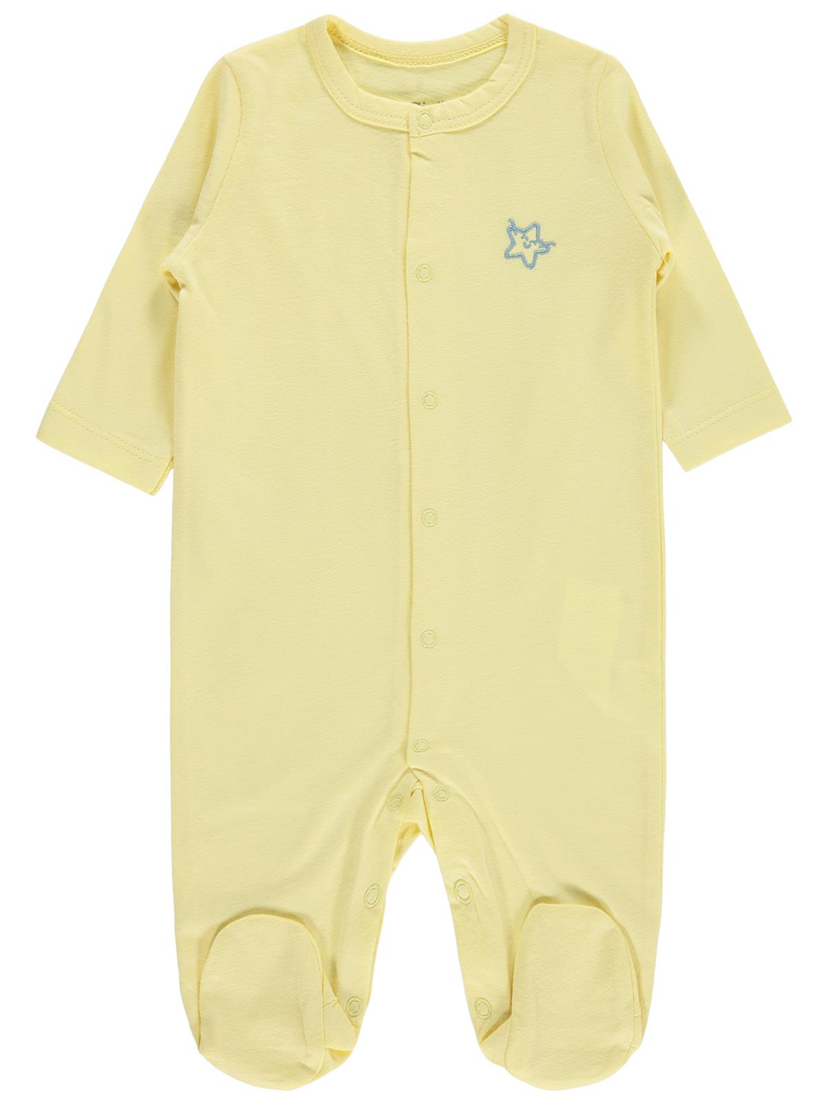 Civil Baby Yıldız Nakışlı 1-9 Ay Tulum - Mavi