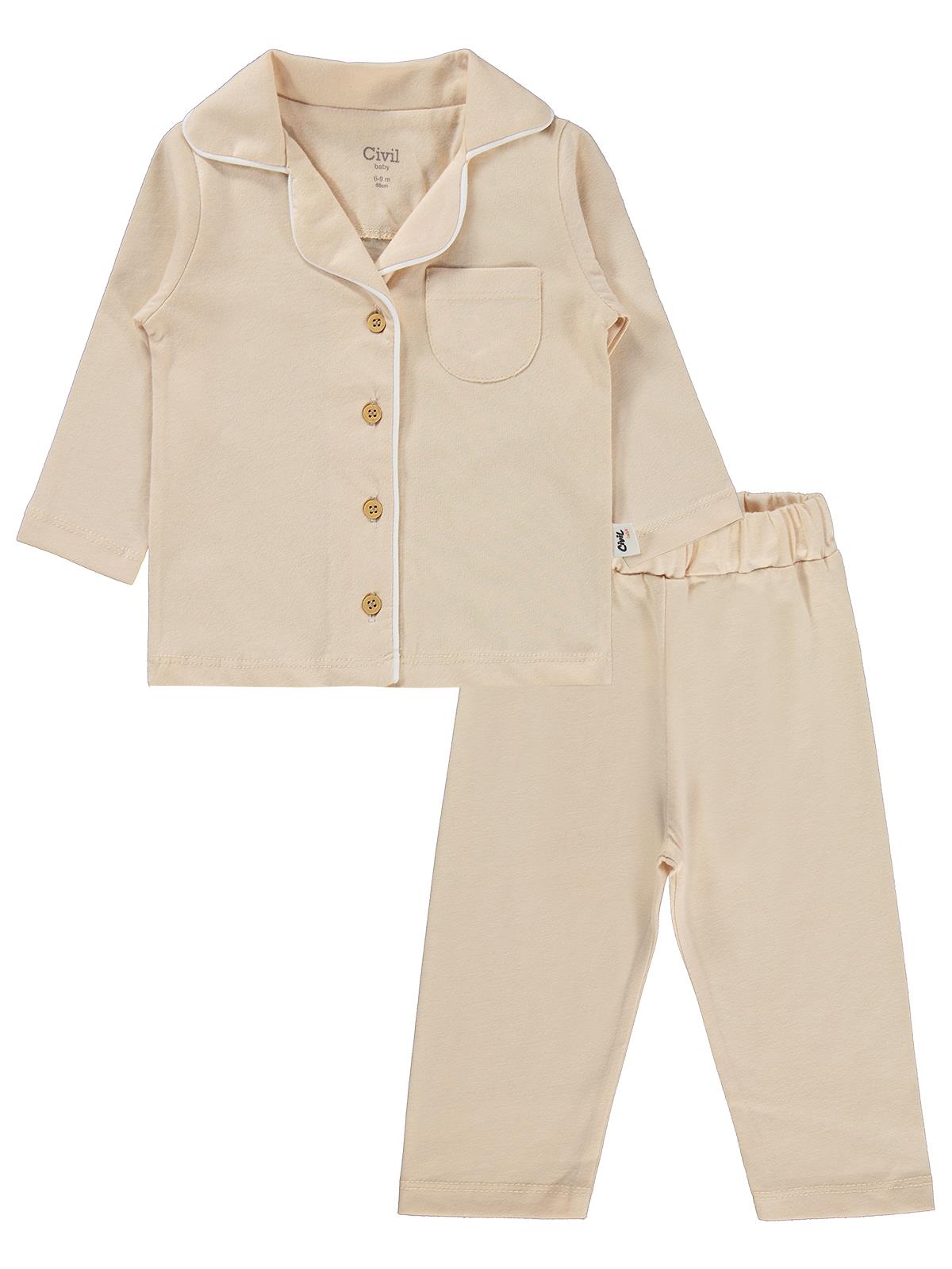 Civil Baby Basic 6-18 Ay Pijama Takımı - Kahverengi