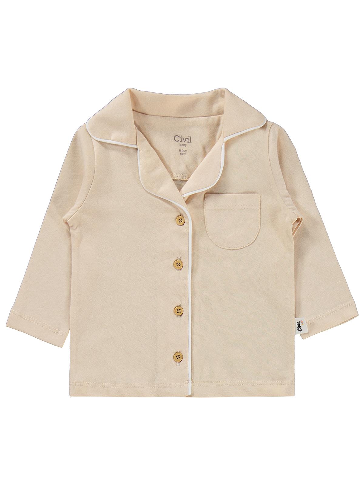 Civil Baby Basic 6-18 Ay Pijama Takımı - Kahverengi