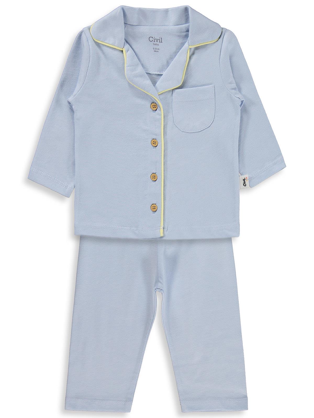 Civil Baby Basic 6-18 Ay Pijama Takımı - Mavi