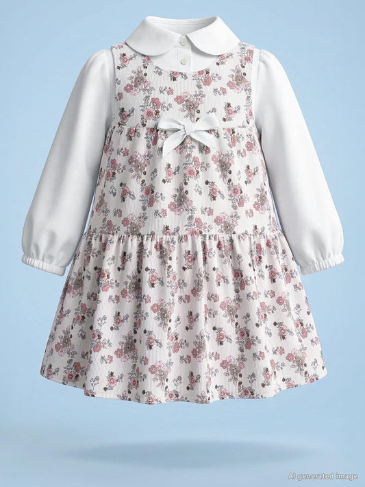 Civil Girls Fiyonklu 2-5 Yaş Elbise - Pembe