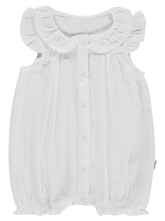 Civil Baby Kol Ve Yaka Fırfırlı 6-18 Ay Tulum - Beyaz
