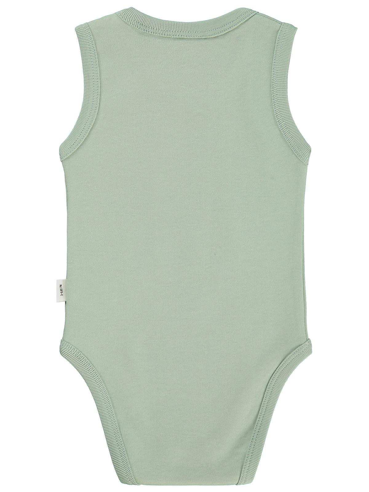 Civil Baby Tiranozor Baskılı 3-36 Ay Çıtçıtlı Badi - Haki