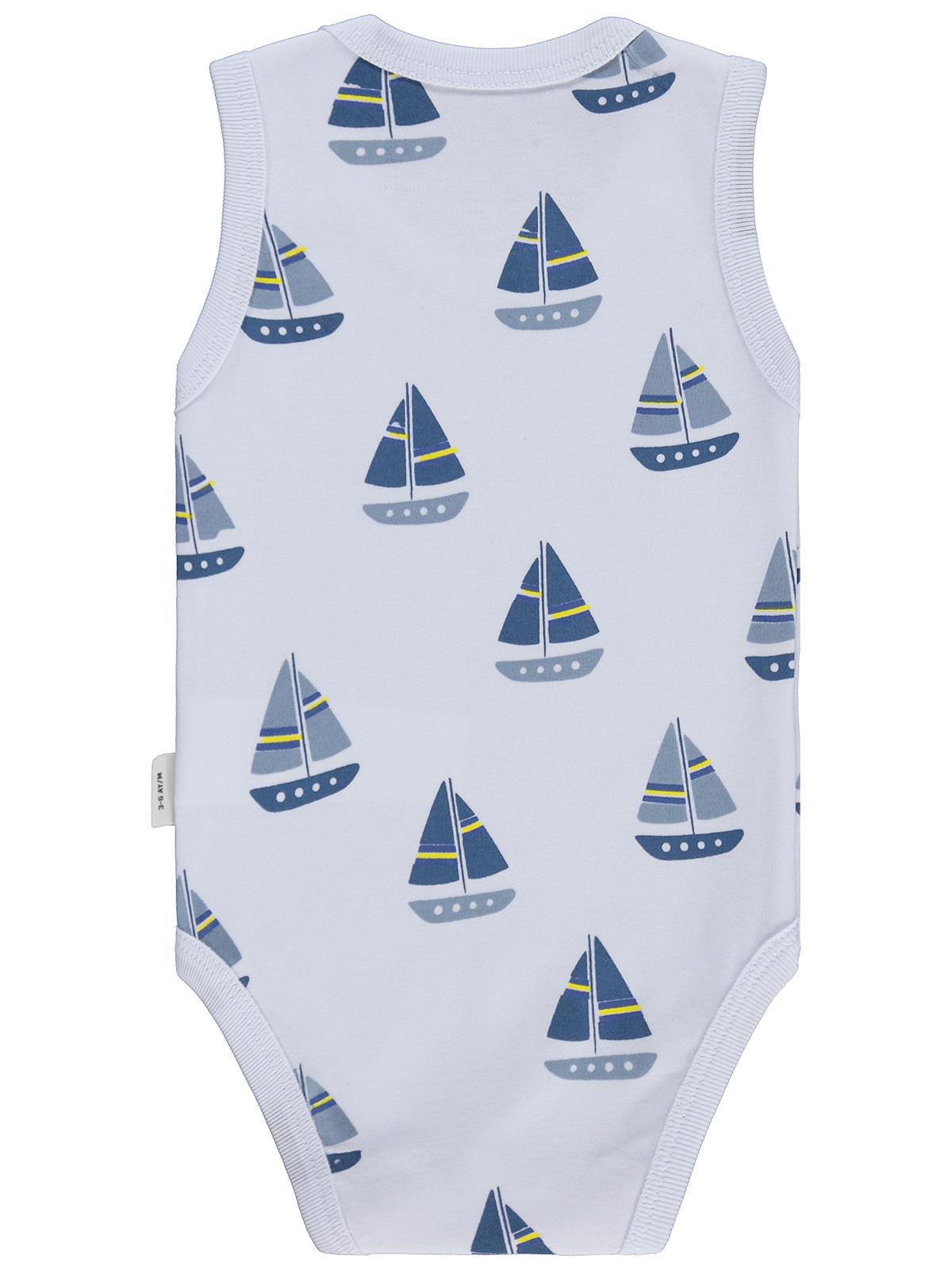 Civil Baby Yelkenli Empirme 3-36 Ay Çıtçıtlı Badi - Beyaz