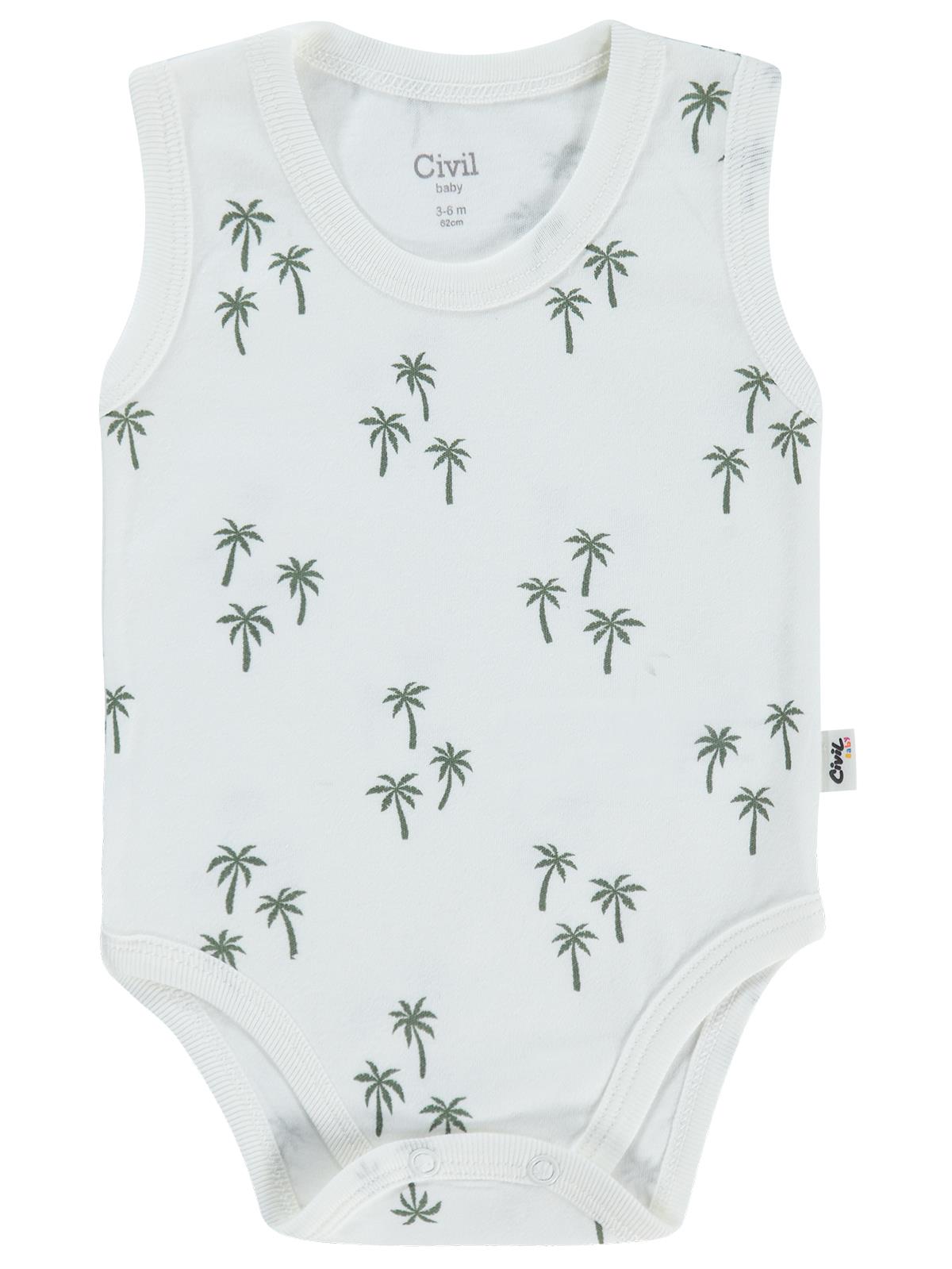 Civil Baby Palmiye Empirme 3-36 Ay Çıtçıtlı Badi - Ekru