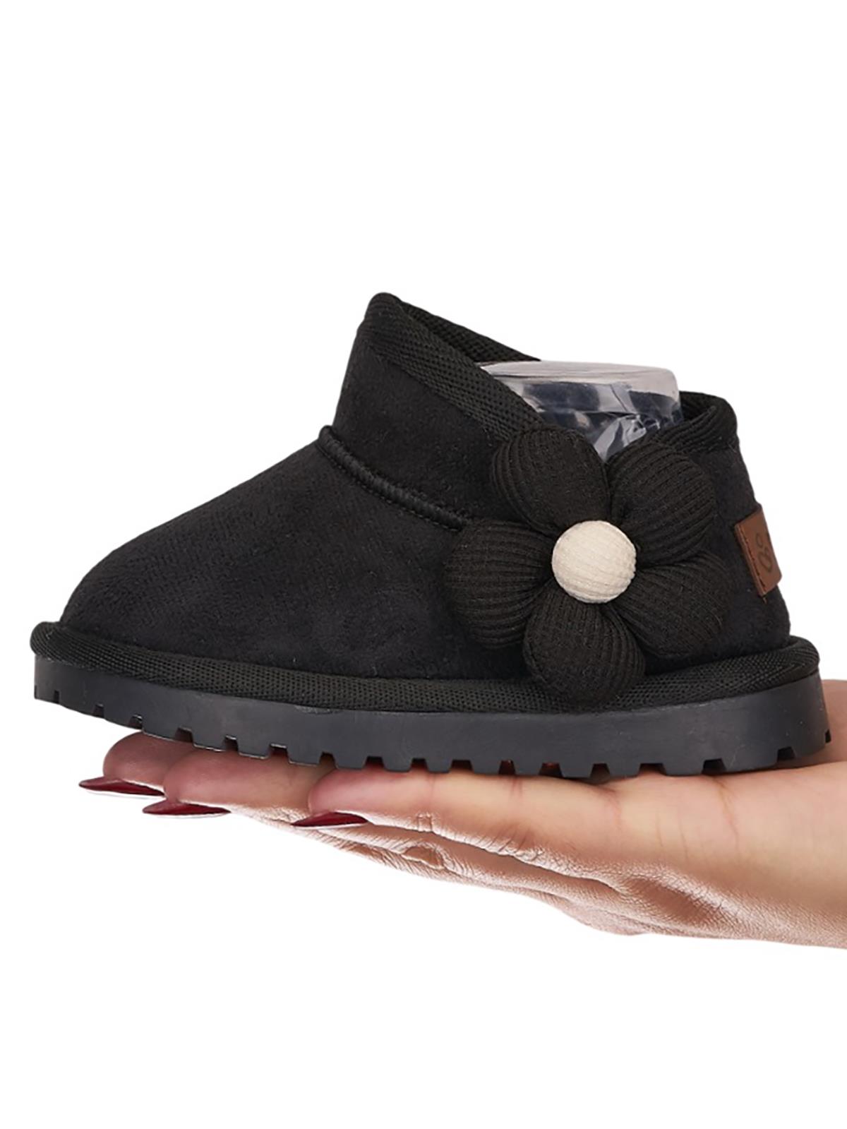 Mumenim Baby Minto Çiçekli 26-30 Numara Bot - Siyah