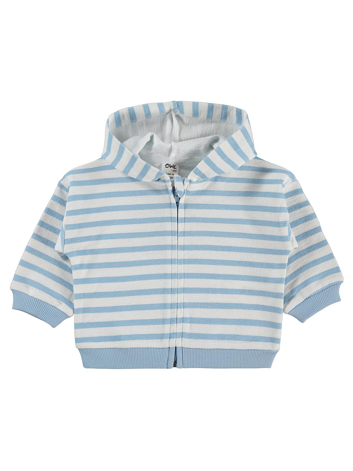 Civil Baby Yengeç Mobilli 3-18 Ay Hırka - Mavi