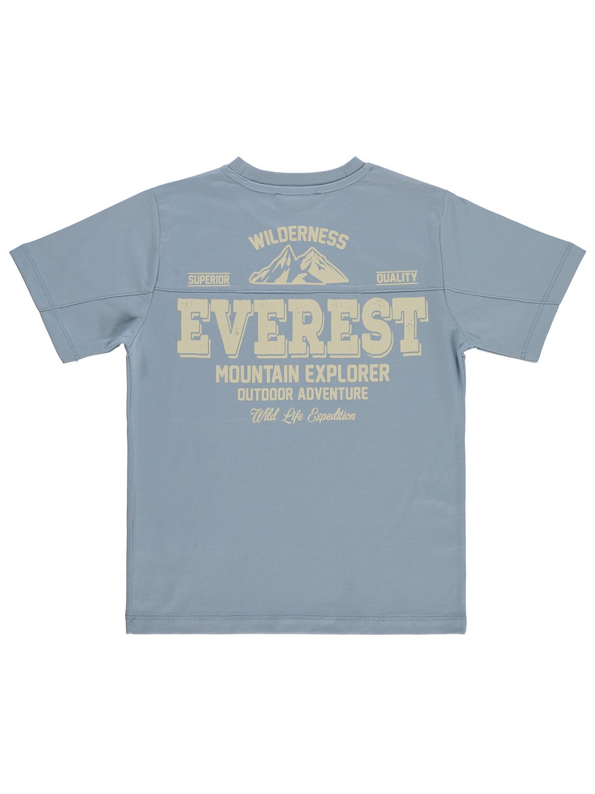 Civil Boys EVEREST Baskılı 6-9 Yaş Tişört - Mavi