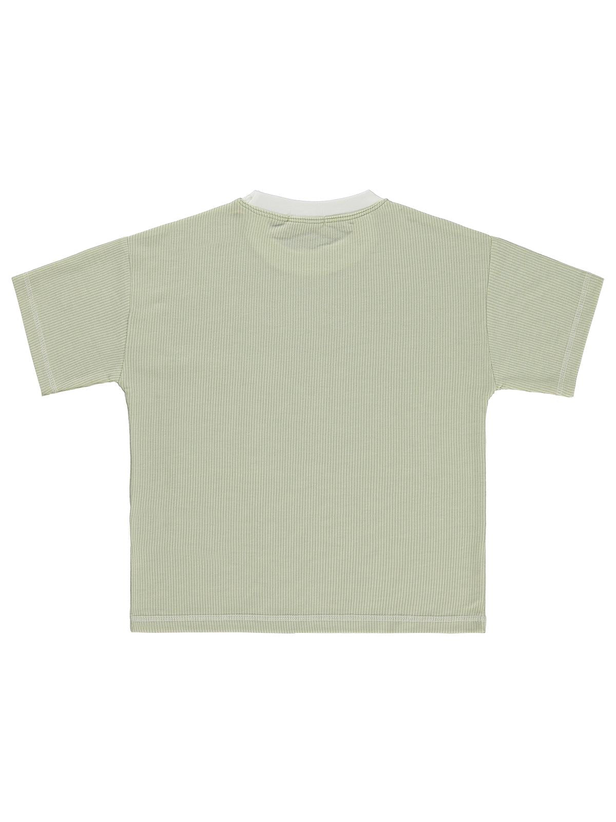 Civil Boys Karyoka Dikişli Cepli 6-9 Yaş Tişört - Yeşil