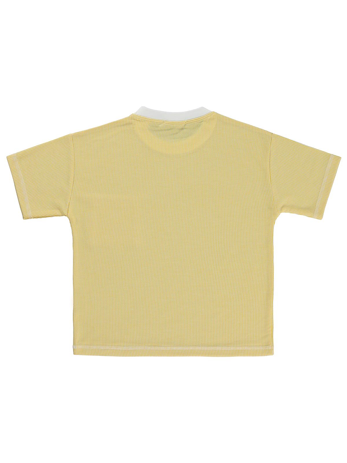 Civil Boys Karyoka Dikişli Cepli 10-13 Yaş Tişört - Sarı