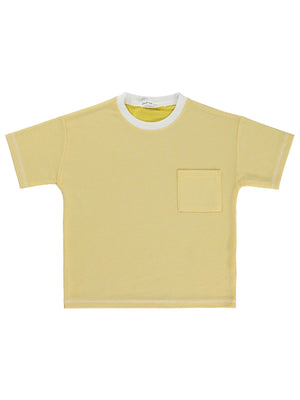 Civil Boys Karyoka Dikişli Cepli 10-13 Yaş Tişört - Sarı
