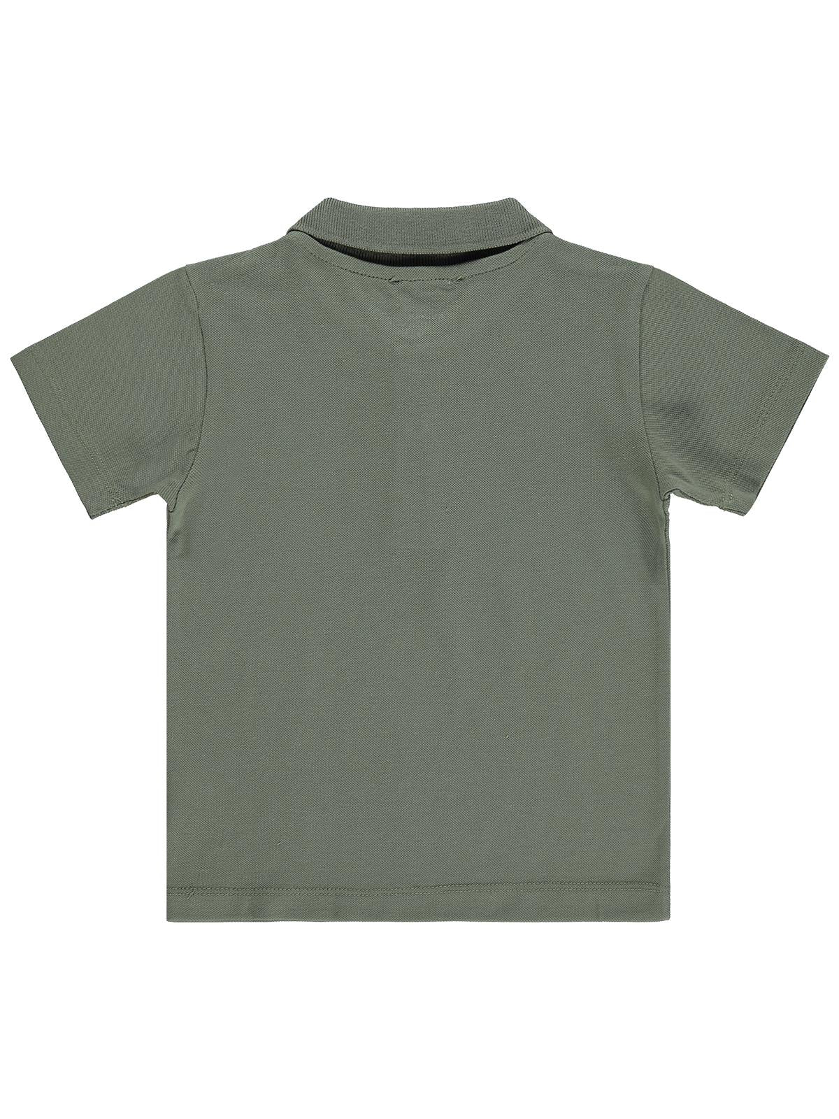 Civil Boys Erkek Çocuk Palmiye Nakışlı Polo Yaka 2-5 Yaş Tişört - Mavi