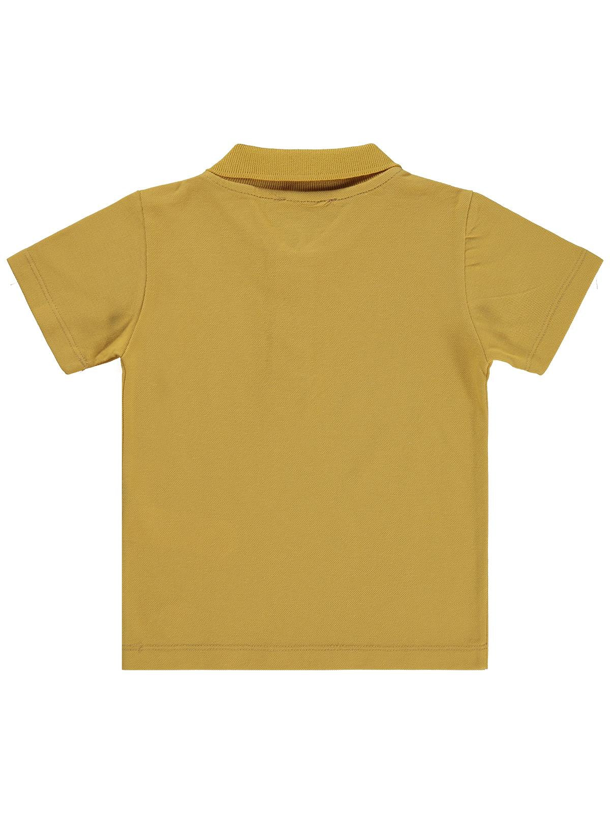 Civil Boys Erkek Çocuk Palmiye Nakışlı Polo Yaka 2-5 Yaş Tişört - Mavi
