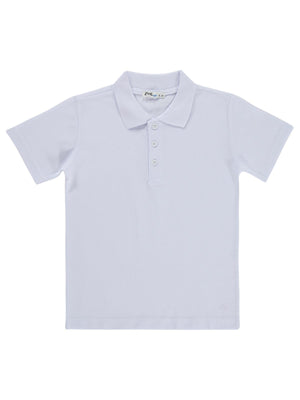 Civil Boys Palmiye Nakışlı Polo Yaka 10-13 Yaş Tişört - Beyaz