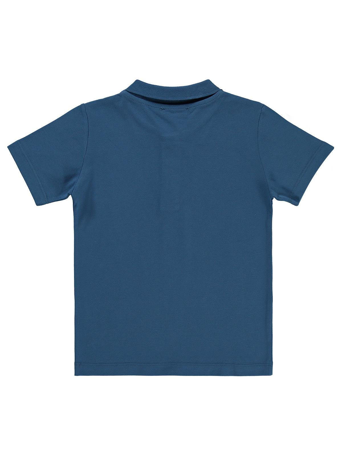 Civil Boys Erkek Çocuk Palmiye Nakışlı Polo Yaka 6-9 Yaş Tişört - Yeşil