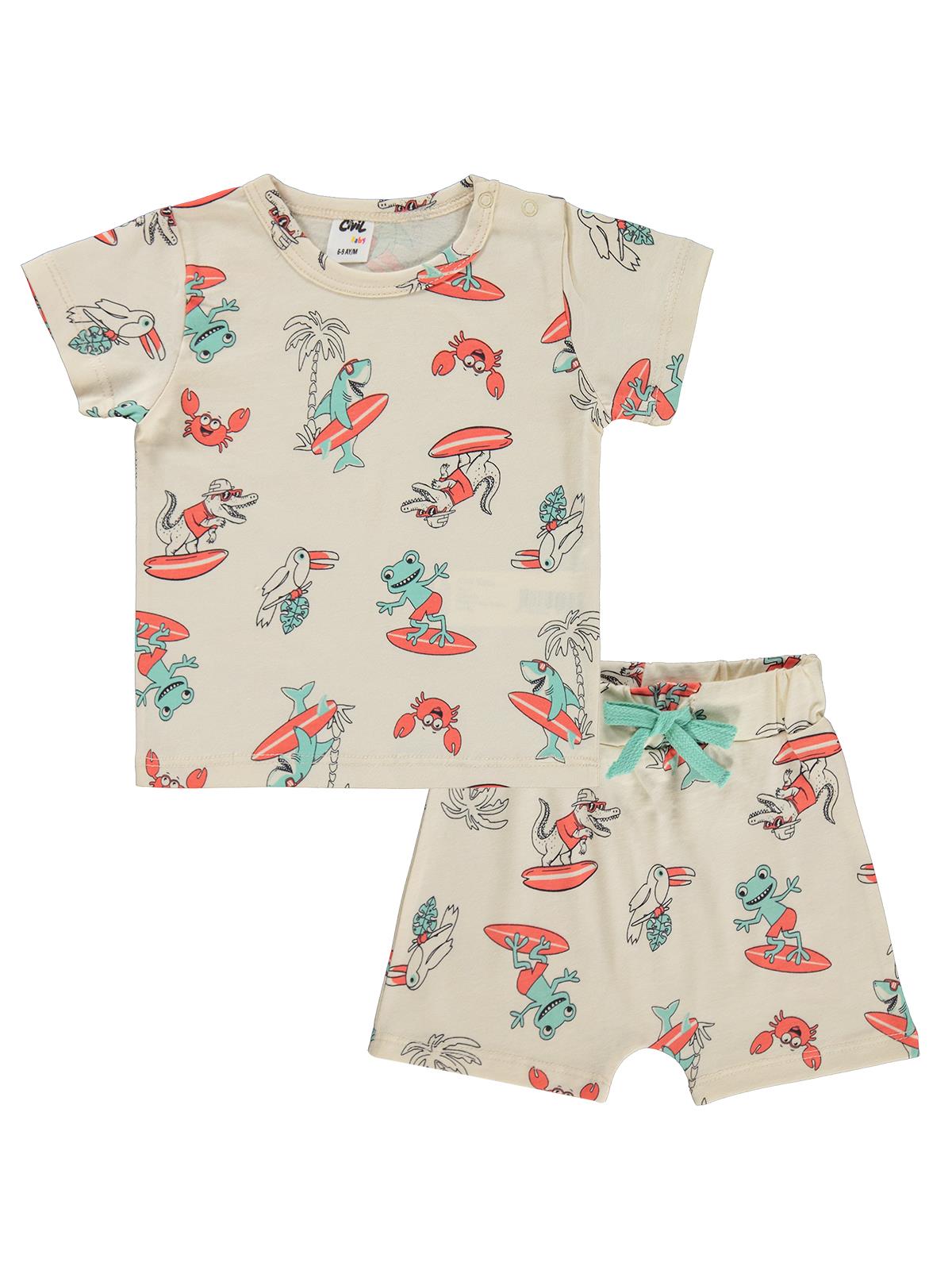 Civil Baby Surf Empirmeli 6-18 Ay Takım - Bej