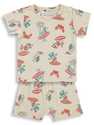 Civil Baby Surf Empirmeli 6-18 Ay Takım - Bej
