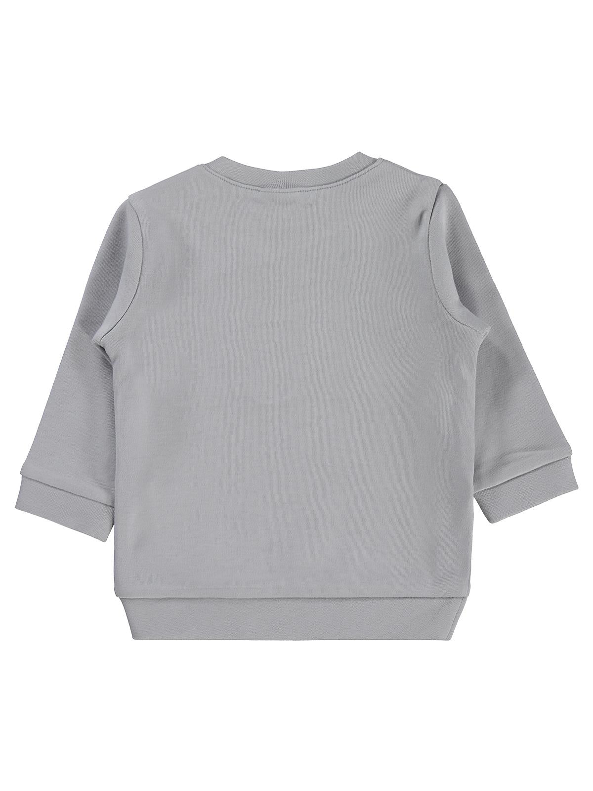 Civil Baby Hayvan Nakışlı 3-18 Ay Sweatshirt - Gri