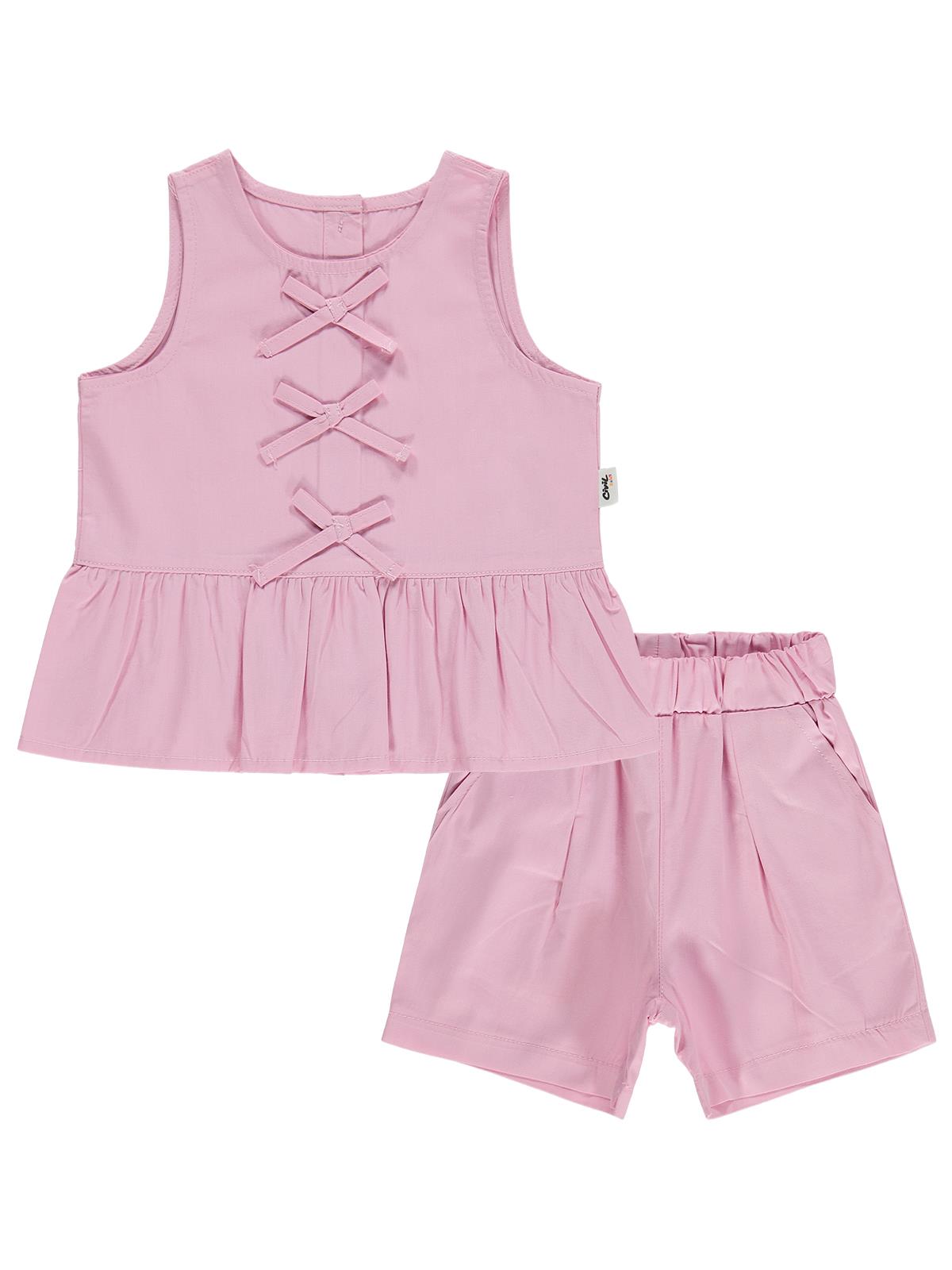 Civil Baby Çiçek Nakışlı 6-18 Ay Takım - Pembe