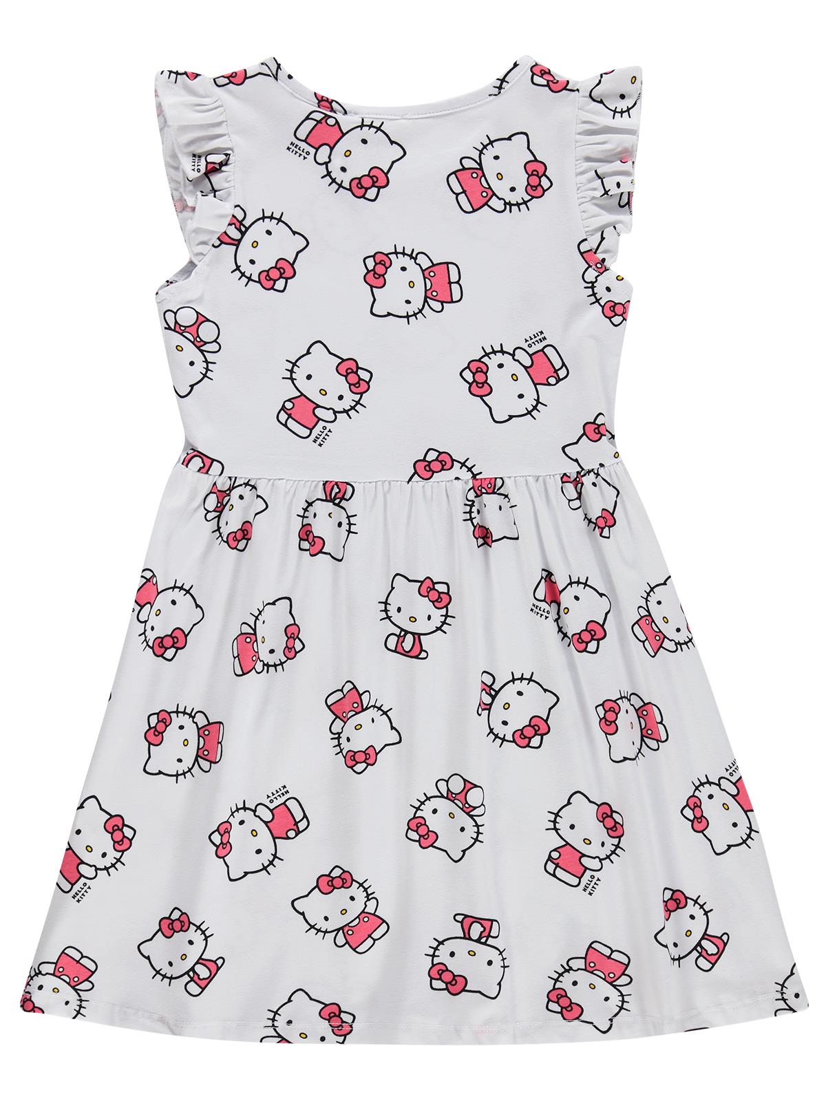 Hello Kitty 6-9 Yaş Elbise - Kırık Beyaz