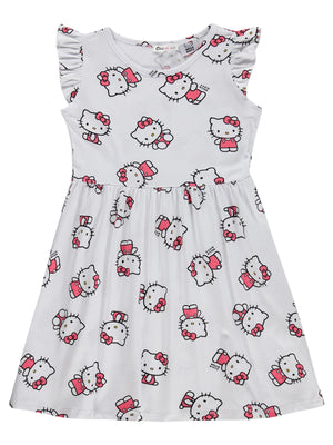 Hello Kitty 6-9 Yaş Elbise - Kırık Beyaz