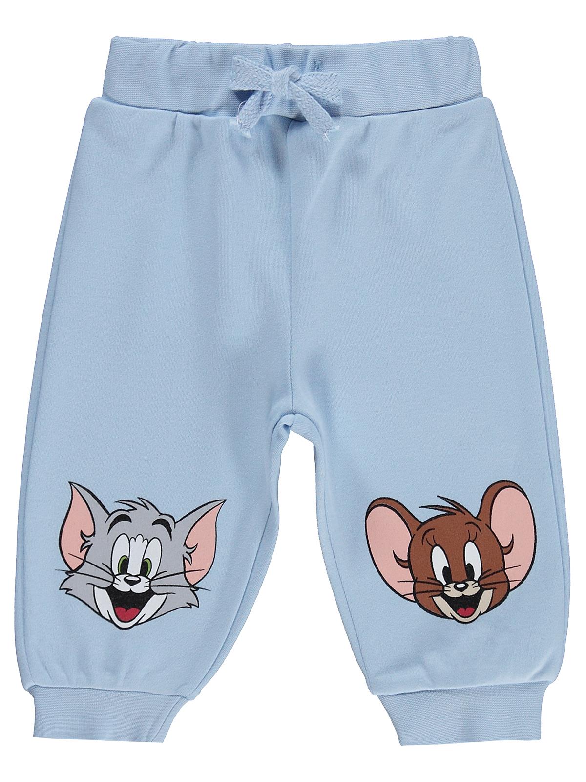 Civil Baby Tom and Jerry Baskılı 3-18 Ay Tek Alt Bebe - Mavi