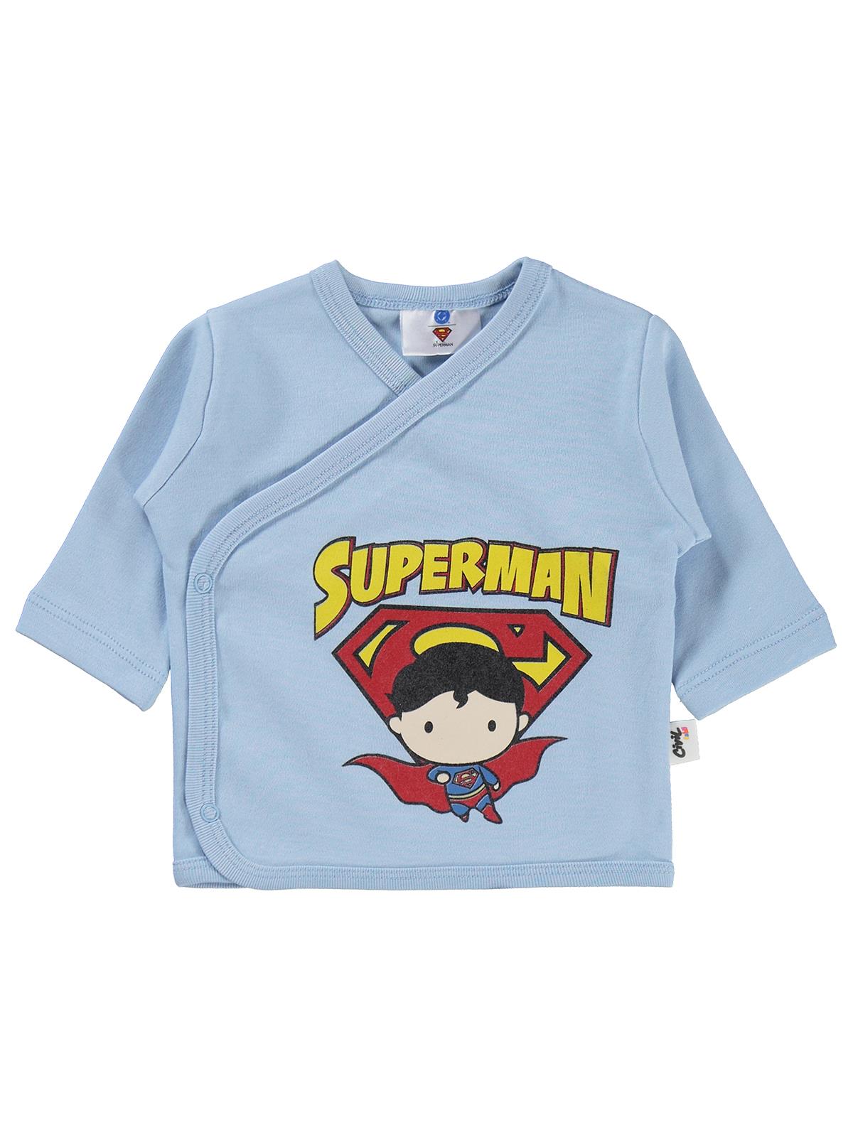 Civil Baby Superman Baskılı Zıbın Takımları - Mavi
