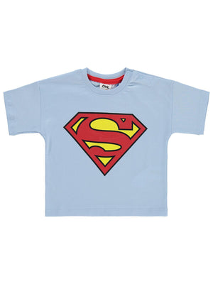 Civil Baby Superman Baskılı 6-18 Ay Tişört - Mavi