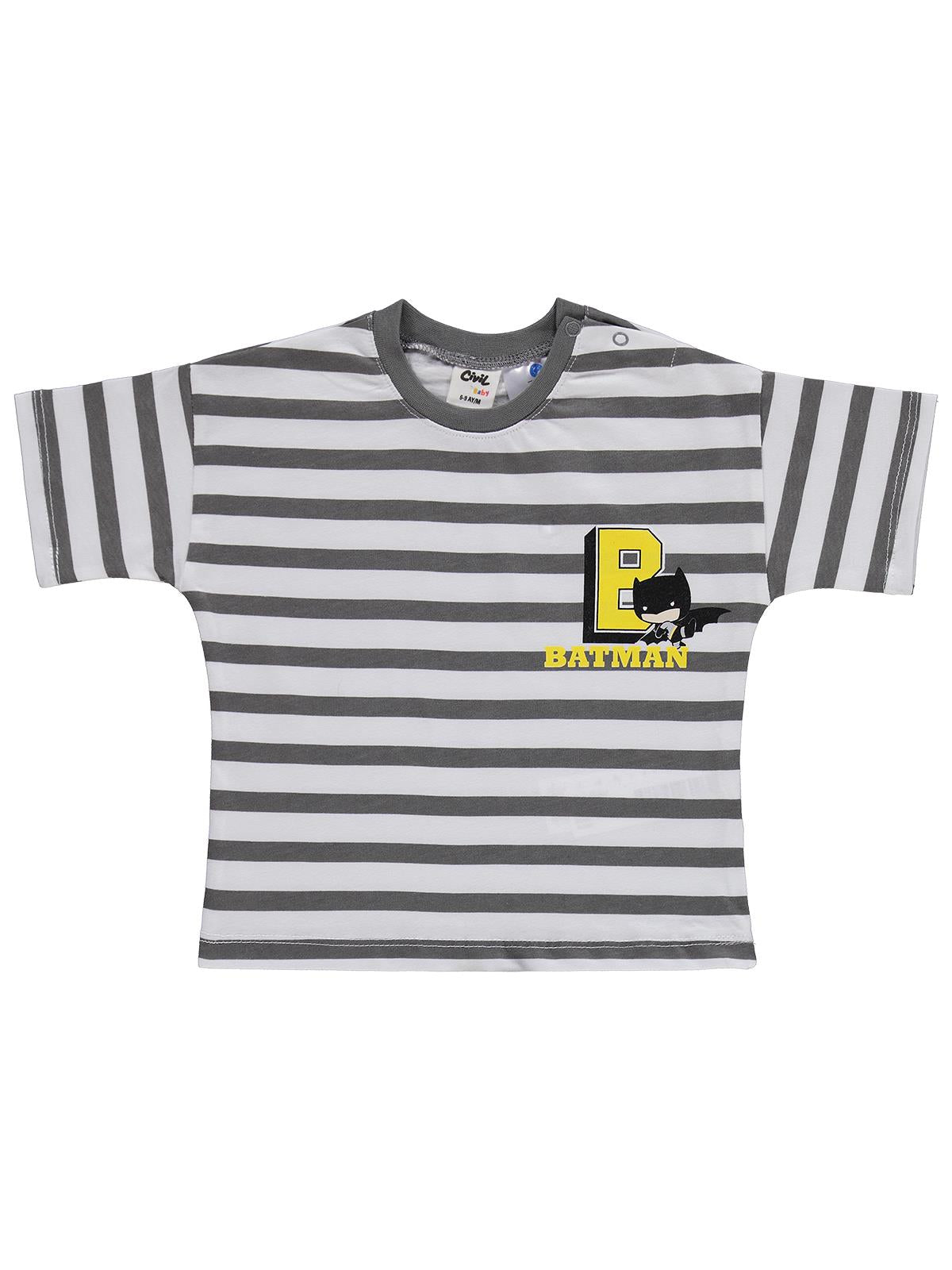 Civil Baby Batman Baskılı 6-18 Ay Takım - Gri