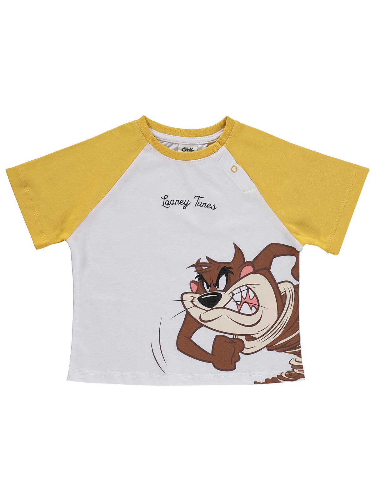 Civil Baby Taz Baskılı 6-18 Ay Takım - Beyaz