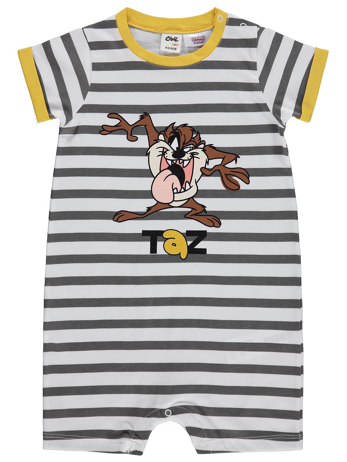 Civil Baby Taz Baskılı 6-18 Ay Tulum - Beyaz