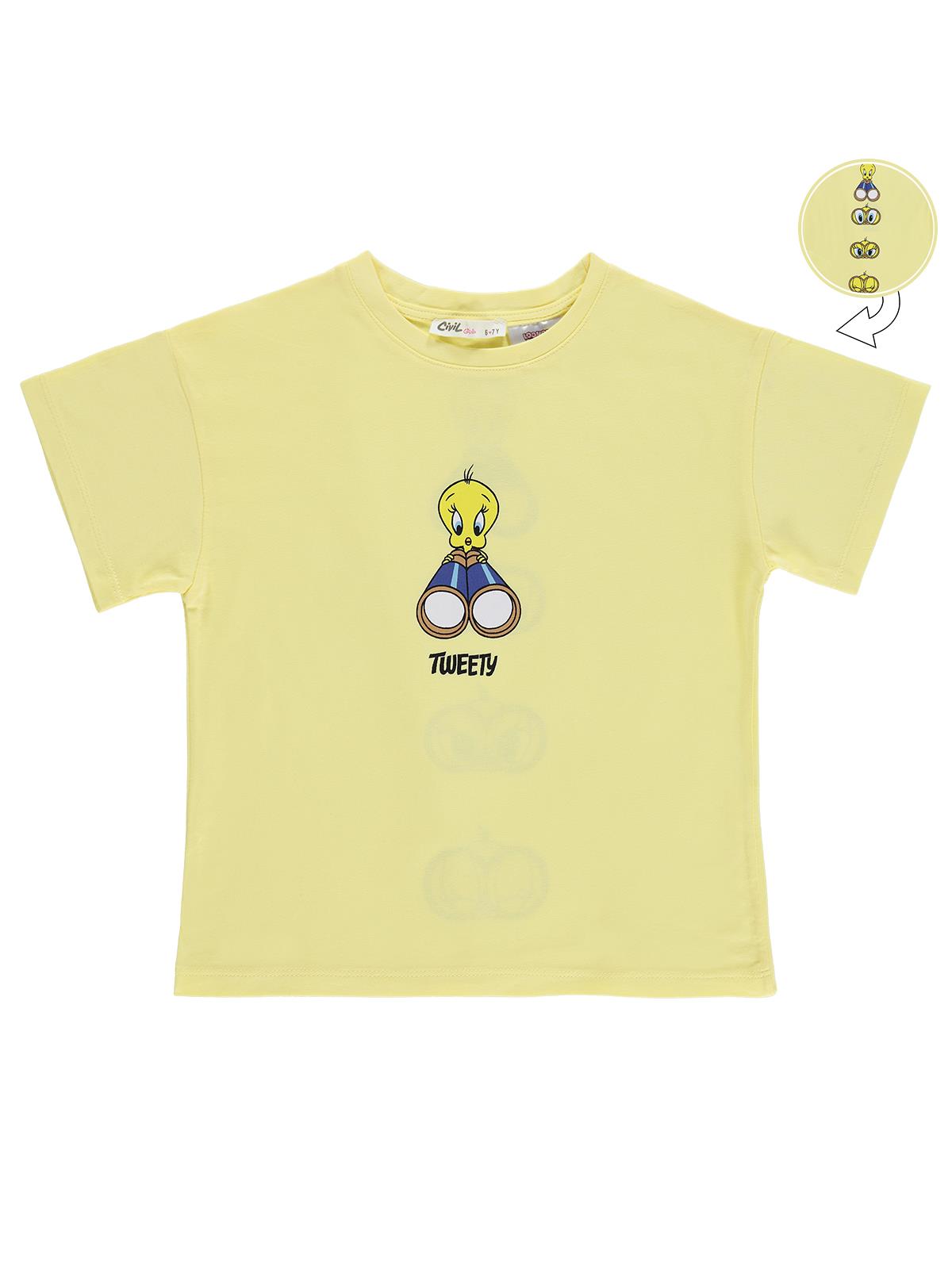 Tweety Kız Çocuk 6-9 Yaş Tişört - Sarı