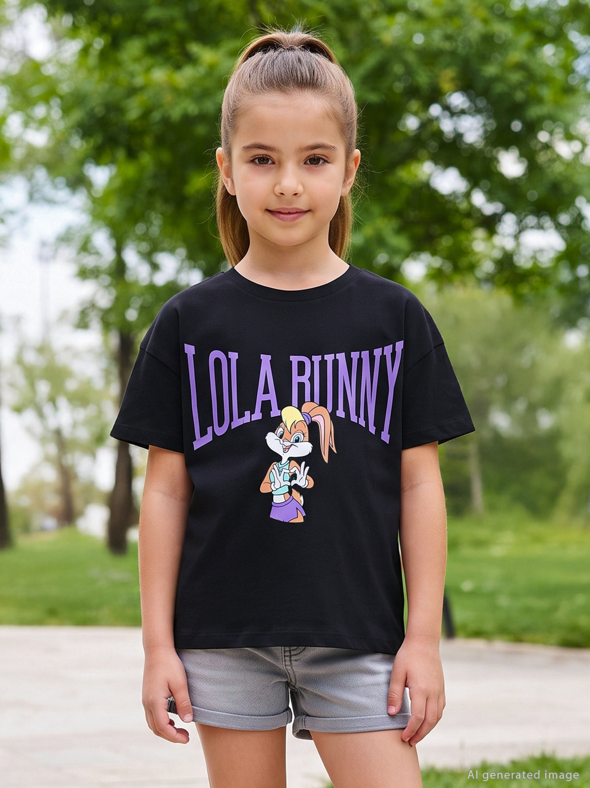 Lola Bunny 10-13 Yaş Tişört - Siyah