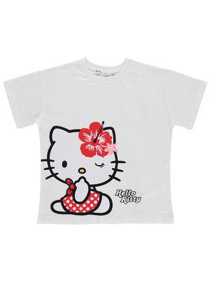 Hello Kitty 10-13 Yaş Tişört - Kırık Beyaz
