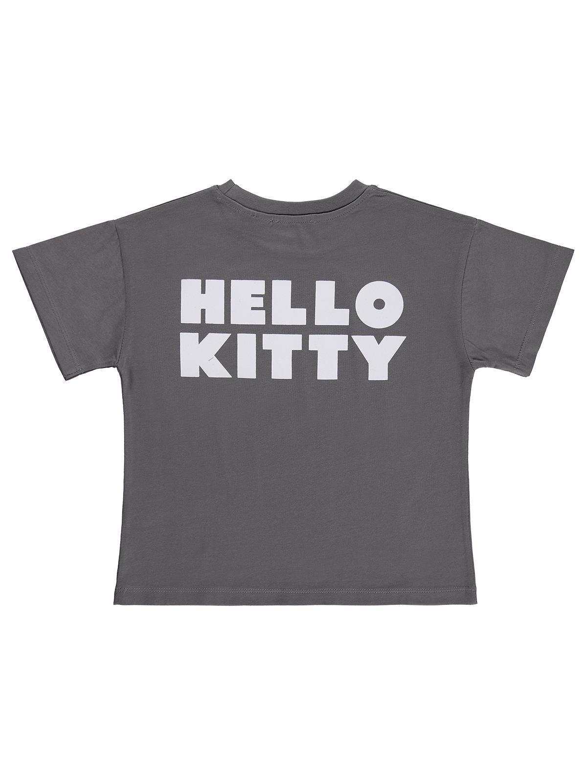Hello Kitty 6-9 Yaş Tişört - Gri