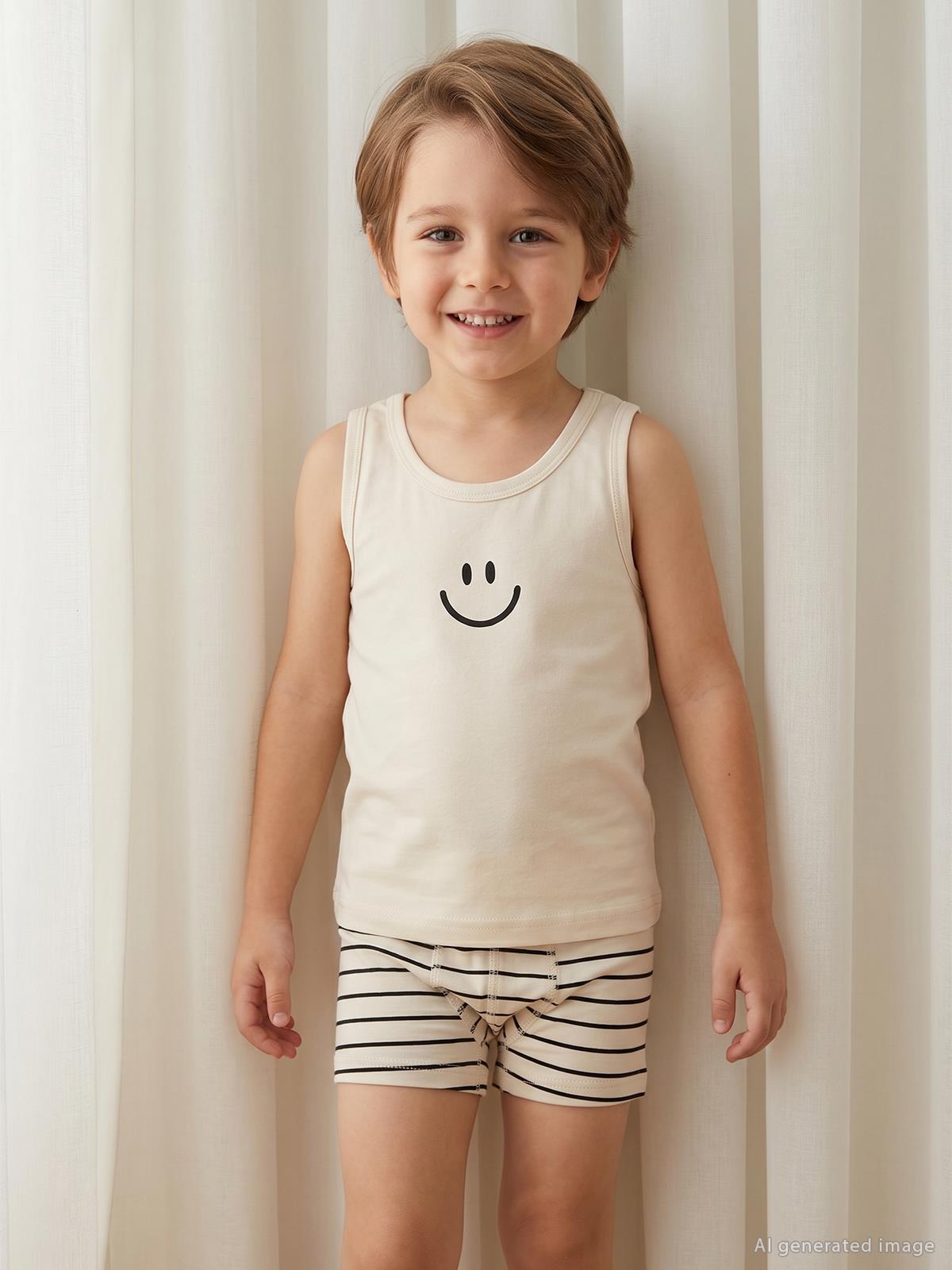 Civil Boys Happy 2-10 Yaş Erkek Çocuk İç Çamaşır Takımı - Bej