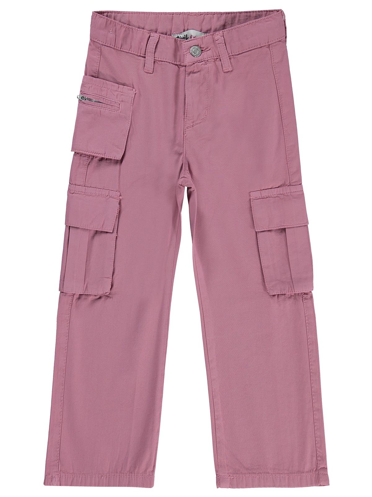 Civil Girls Üç Cepli Kargo 6-9 Yaş Pantolon - Pembe