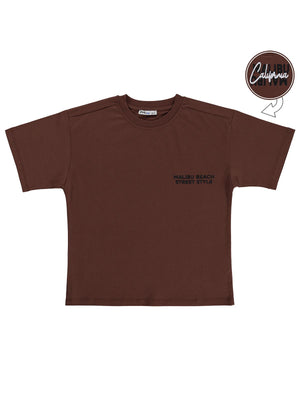 Civil Boys California Malıbu Baskılı 6-9 Yaş Tişört - Turuncu