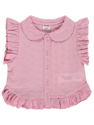 Civil Baby Fistolu Fırfırlı 6-18 Ay Gömlek - Pembe