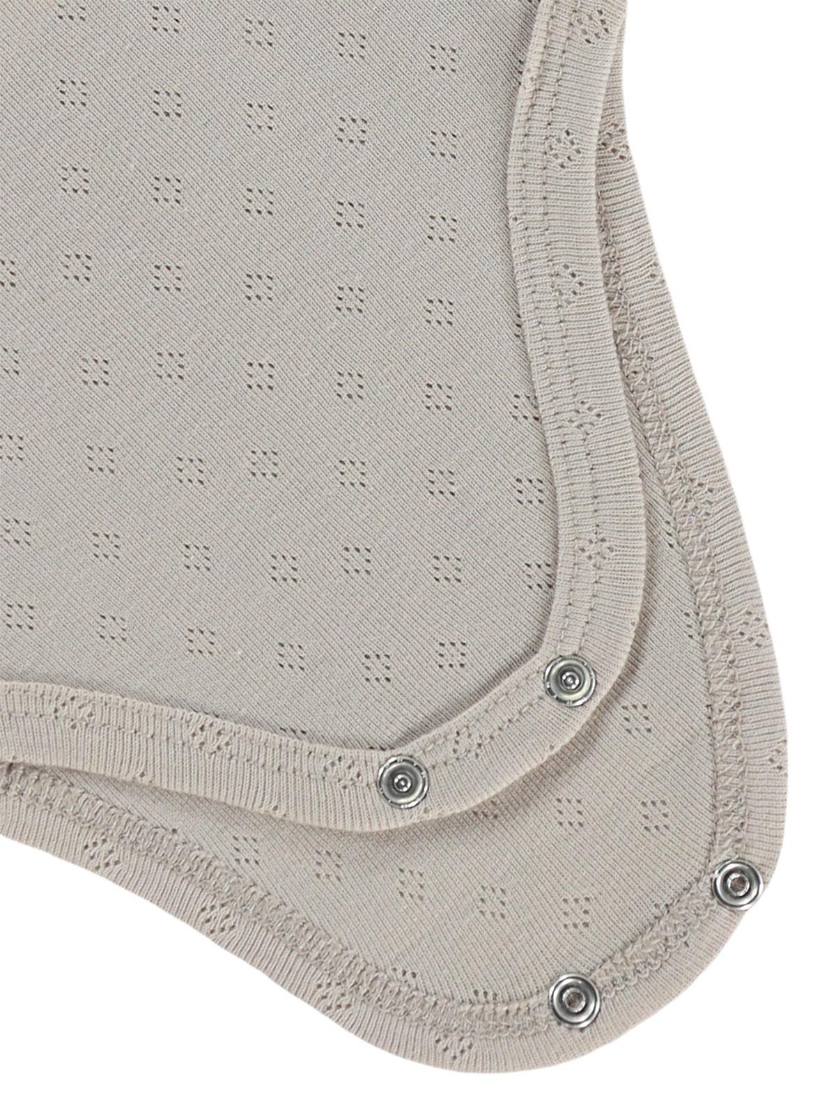Civil Baby Jakarlı 3-36 Ay Çıtçıtlı Badi - Kahve