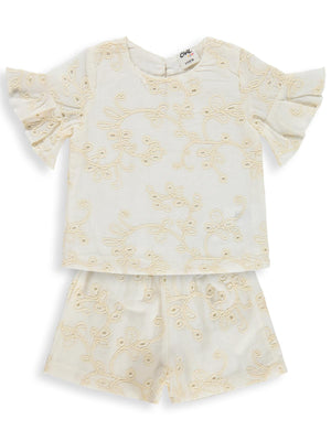 Civil Baby Brode Süprem Şortlu 6-18 Ay Takım - Ekru